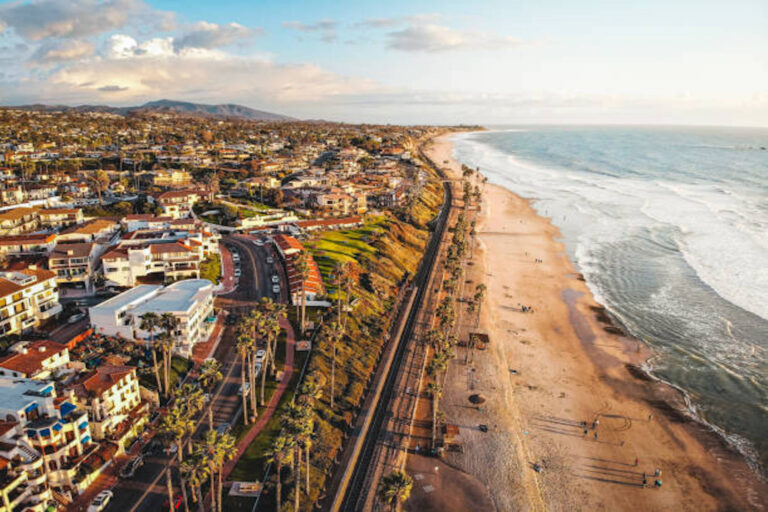 Aerial photo of the San Clemente Coastline south of the San Clemente Pier